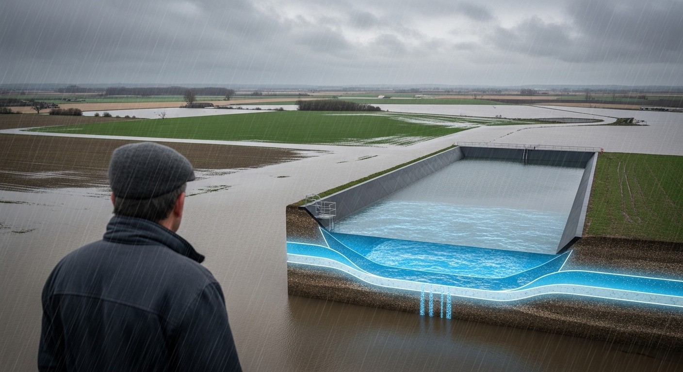Après 40 jours de pluie record en France, les nappes phréatiques se rechargent enfin. Pourtant, agriculteurs et éleveurs demandent à pomper pour remplir réserves et bassines face aux sécheresses estivales futures.