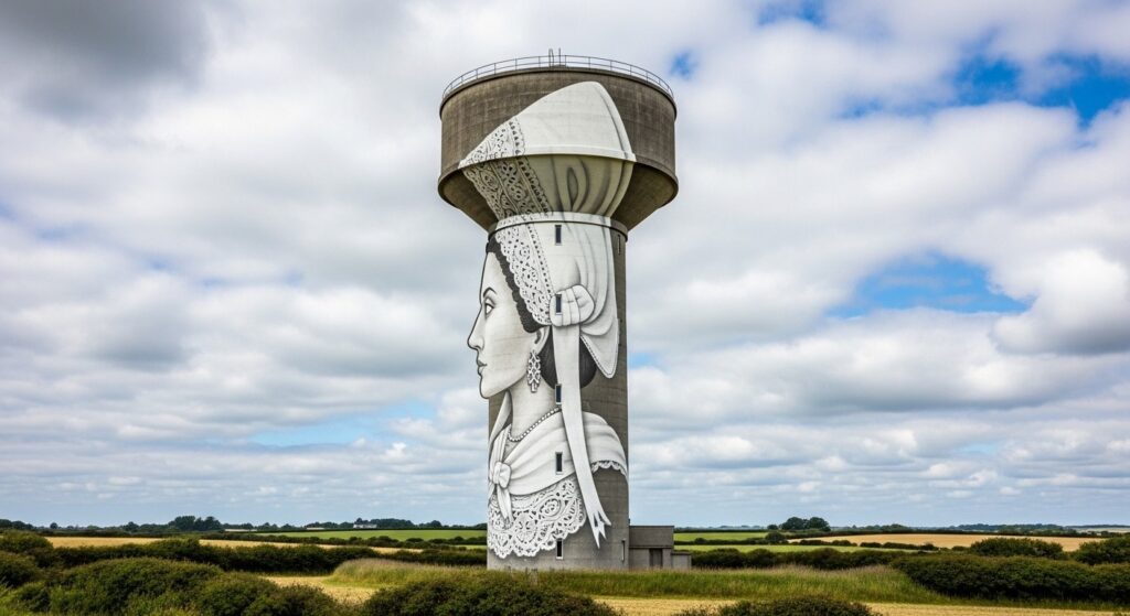 Pont-l’Abbé : Un Château d’Eau Transformé en Coiffe Bigoudène