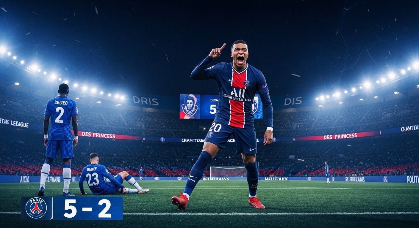 Découvrez les notes détaillées des joueurs du PSG après leur large victoire 5-2 contre Chelsea en Ligue des champions. Barcola relance, Neves brille !