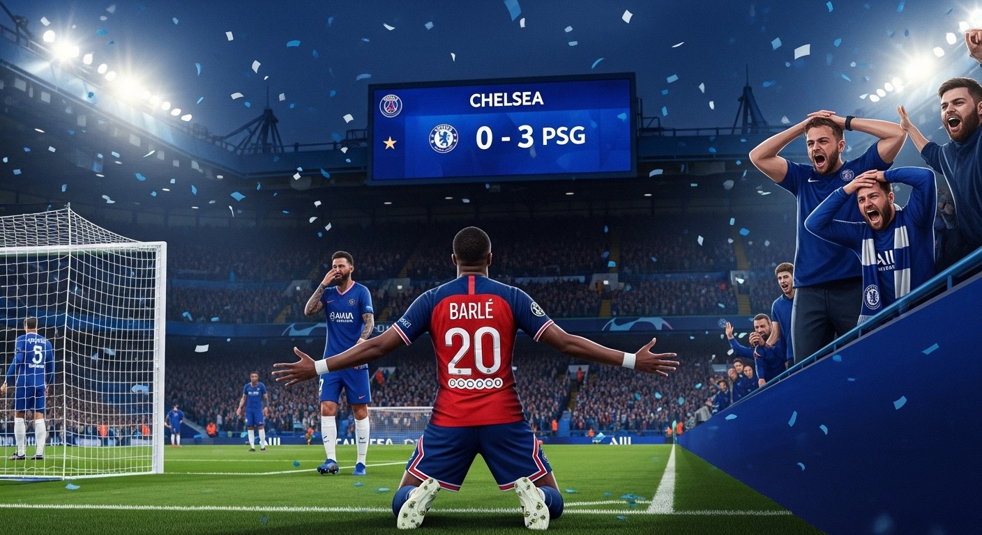 Le PSG humilie Chelsea 3-0 à Stamford Bridge (8-2 cumulé) et se qualifie brillamment pour les quarts de finale de Ligue des champions face à Liverpool. Analyse complète de cette démonstration parisienne.