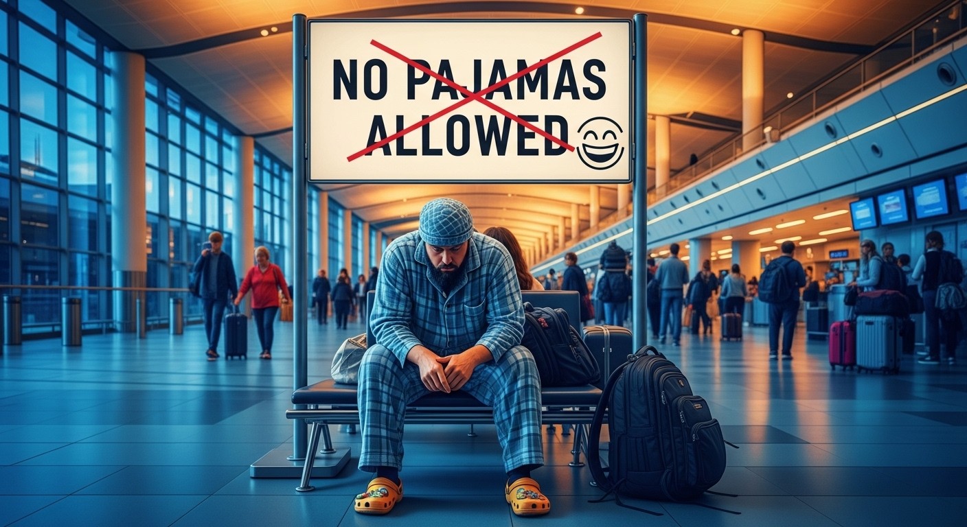 Une blague d’aéroport américain sur l’interdiction des pyjamas et Crocs a viré au buzz mondial. Derrière l’humour, un vrai débat sur la tenue en voyage. Découvrez pourquoi ça divise !