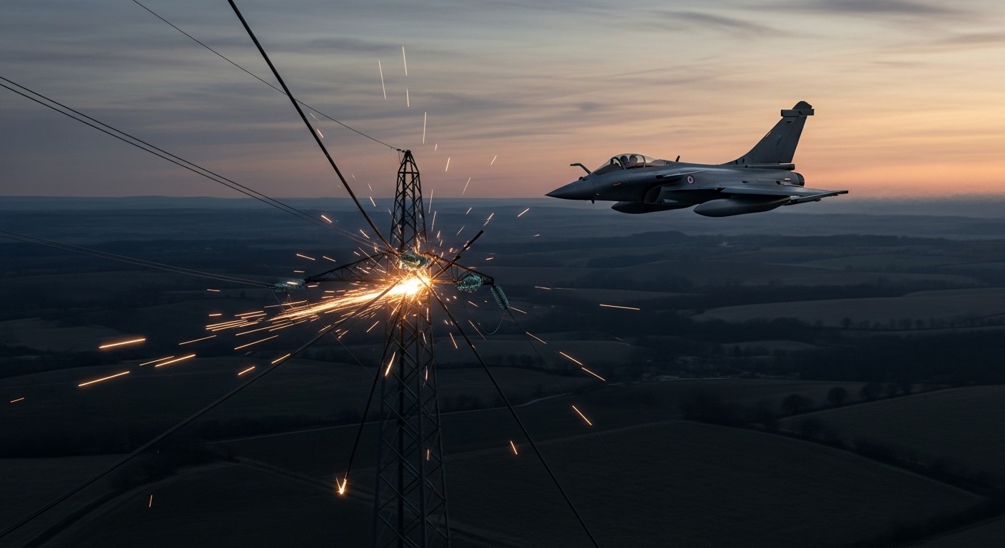 Un Rafale militaire coupe une ligne haute tension lors d’un exercice : plus de 100 foyers privés d’électricité en Haute-Loire. Découvrez les détails de cet incident rarissime qui intrigue toute la France.