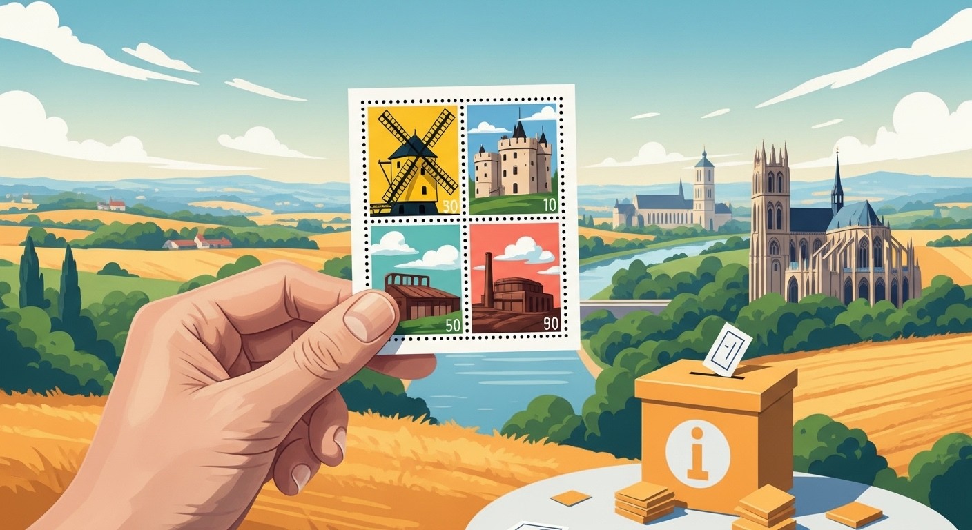 Découvrez comment les Seine-et-Marnais votent pour élire 4 timbres collector uniques illustrant leur patrimoine. Une première en France qui met en lumière des trésors cachés du département !