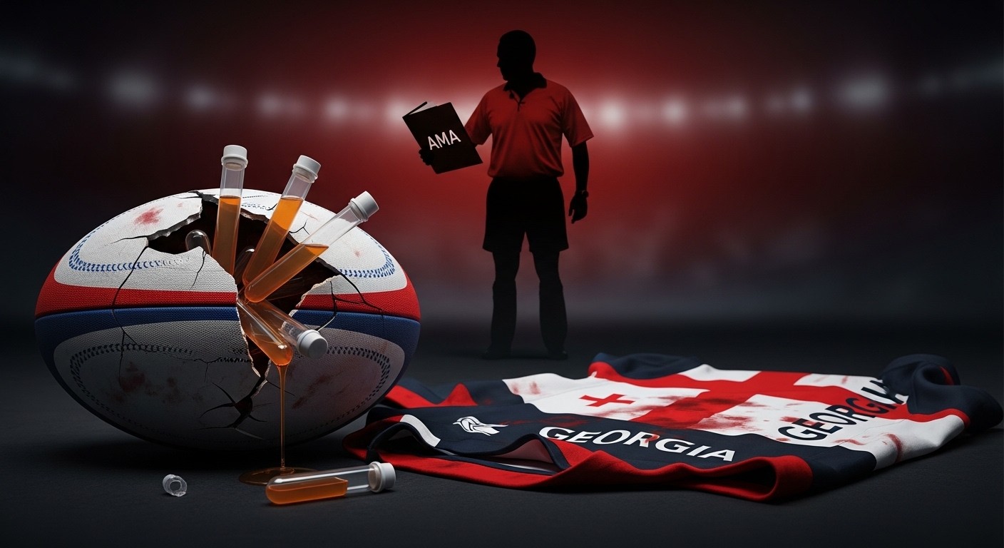 Six internationaux géorgiens suspendus par l'AMA pour substitution d'échantillons et système organisé de dopage. Un choc majeur pour le rugby mondial avant 2027.