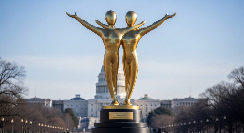 Statue Trump Epstein Titanic : Provocation près du Capitole