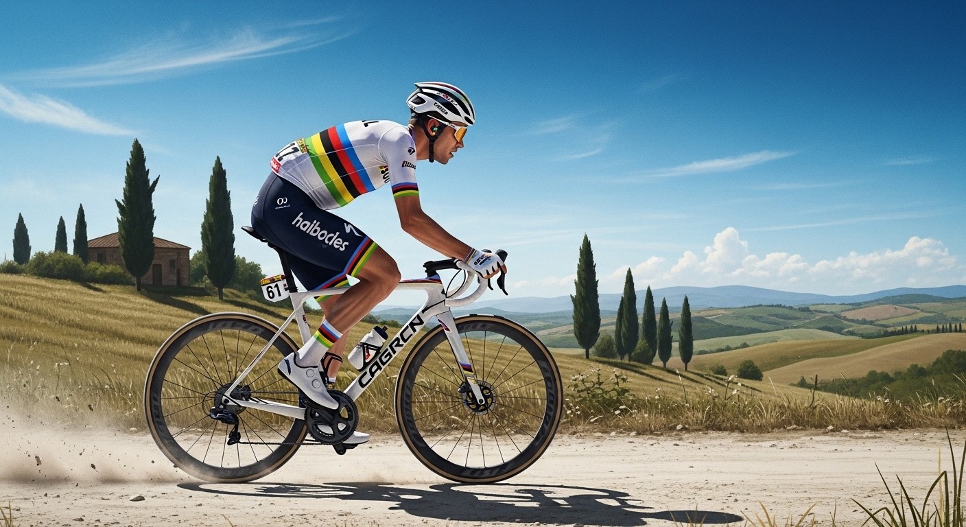 Découvrez comment Tadej Pogacar a dominé les Strade Bianche 2026 avec un solo de 78 km pour une 4e victoire record, tandis que le jeune Paul Seixas impressionne en prenant la 2e place.