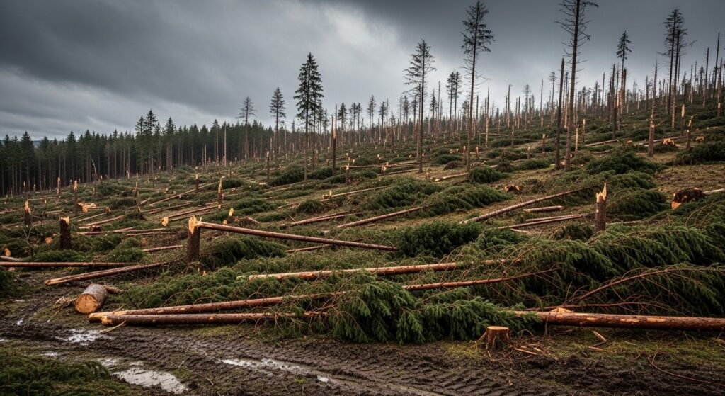 Tempêtes dans l’Hérault : Des Forêts Ravagées et des Centaines de Milliers d’Arbres à Terre