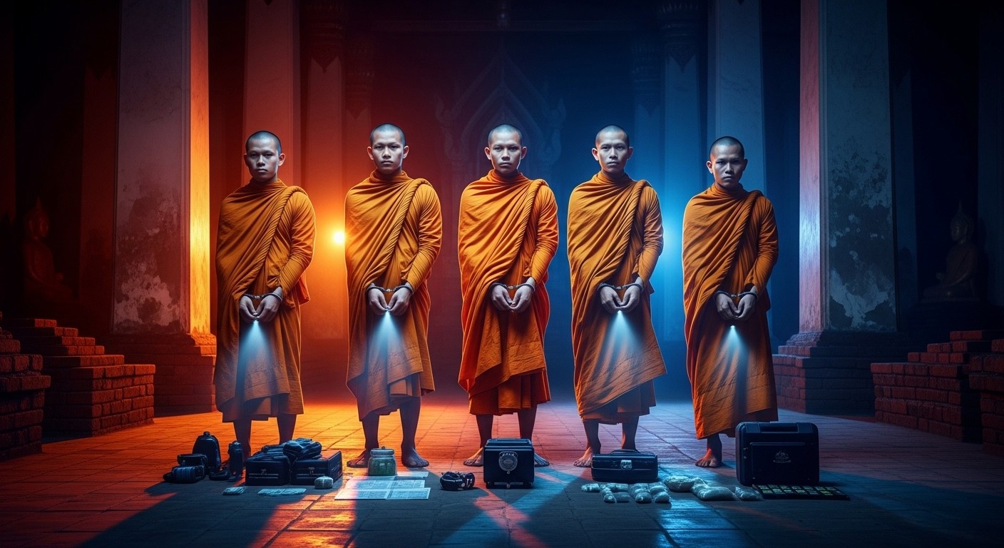 Découvrez les récents scandales qui secouent le clergé bouddhiste thaïlandais : arrestations pour consommation de méthamphétamine dans des temples, entre drogue et manquements aux vœux. Un choc pour la société thaïe.