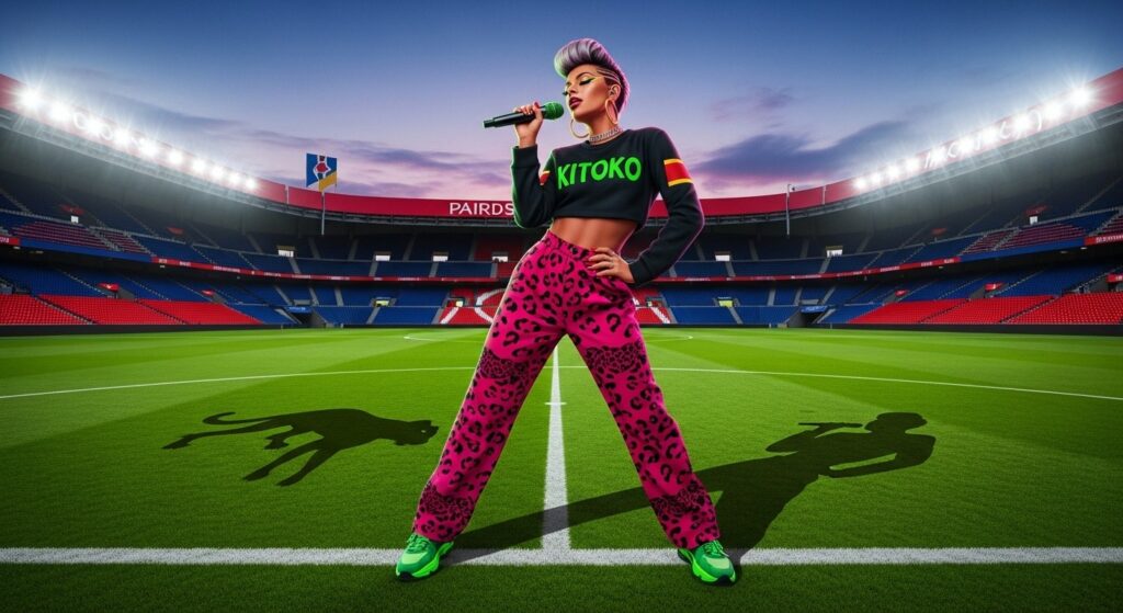 Theodora Tease Miss Kitoko Au Parc Des Princes