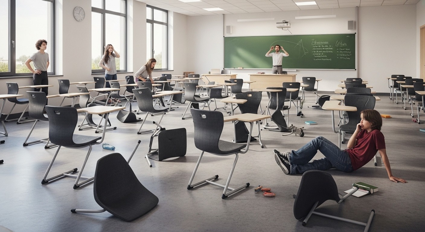 À Villeneuve-le-Roi, le lycée Marianne voit ses chaises se casser les unes après les autres, privant des classes entières de cours. Découvrez les dessous de cette situation ubuesque dans un établissement récent.