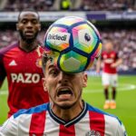 Visage Déformé par Frappe Haaland : Photo Choc en Premier League