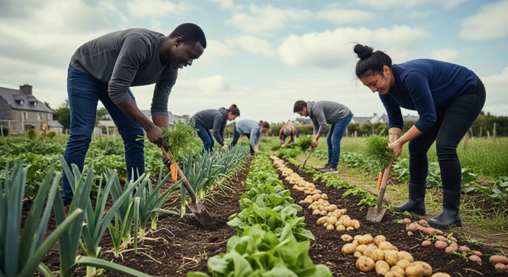 Migrants Sans Papiers Cultivent Légumes Bio pour Démunis
