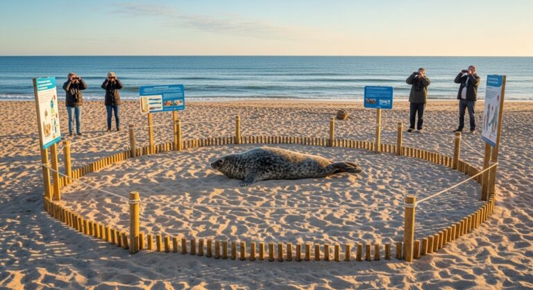 Phoques sur la Plage : Îlots de Tranquillité à Fort-Mahon