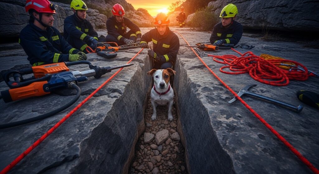 Sauvetage Épique d&rsquo;un Chien Coincé 50 Heures dans une Faille