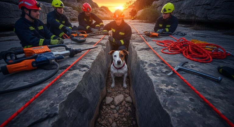 Sauvetage Épique d&rsquo;un Chien Coincé 50 Heures dans une Faille