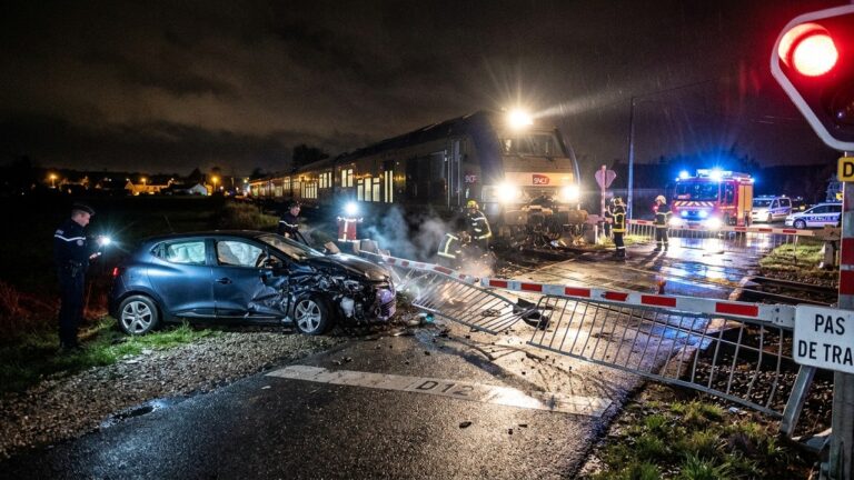 Accident au Passage à Niveau d&rsquo;Osny : Une Voiture Percutée par un Train