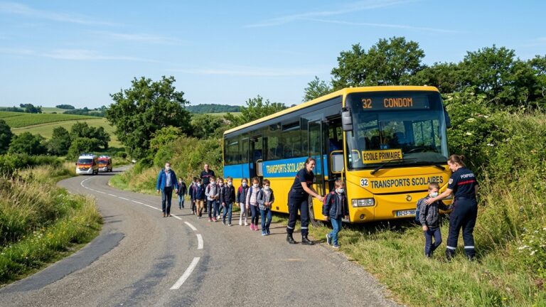 Accident De Bus Scolaire Dans Le Gers : Enfants Légèrement Blessés