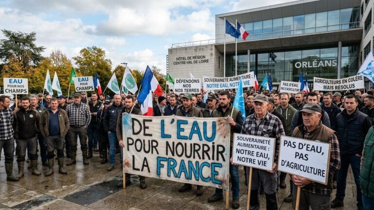 Agriculteurs à Orléans : Défense CrucGenerating blog article on farmers&rsquo; protest in Orléansiale de l&rsquo;Accès à l&rsquo;Eau