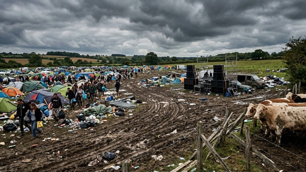 Agriculteurs du Cher : Vaches Stressées et Champs Dévastés par une Free Party Illégale
