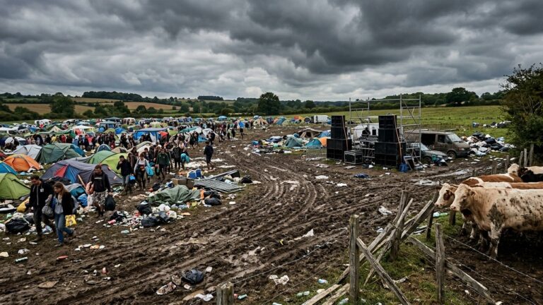 Agriculteurs du Cher : Vaches Stressées et Champs Dévastés par une Free Party Illégale