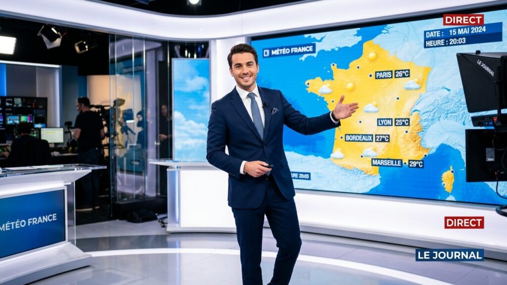 Ange Noiret Présente sa Première Météo sur TF1