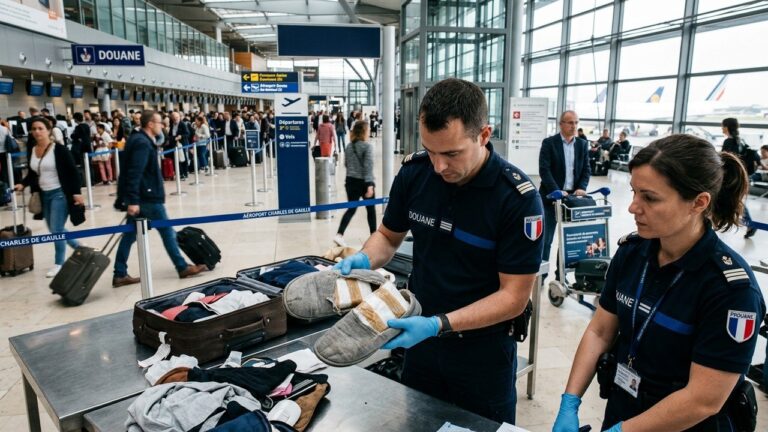 Arrestation à Roissy : 1,2 kg de cocaïne dans les chaussons d’un voyageur colombien