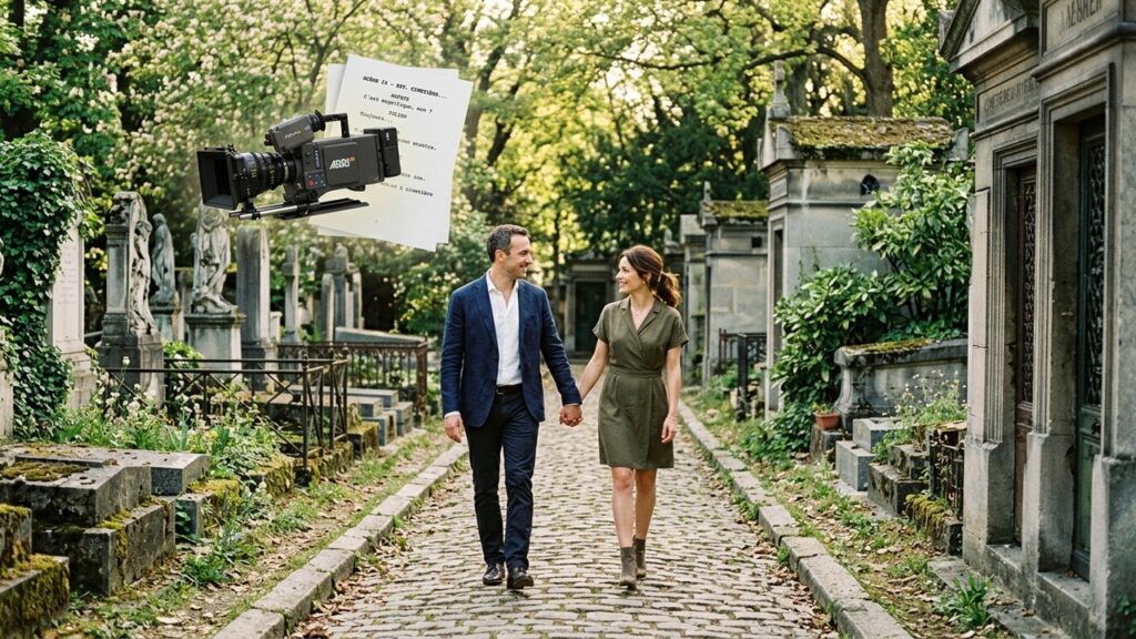 Artus et Juliette Armanet tournent une comédie romantique au Père-Lachaise