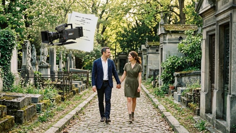 Artus et Juliette Armanet tournent une comédie romantique au Père-Lachaise