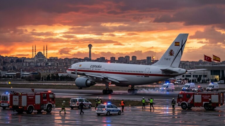 Atterrissage d&rsquo;Urgence : L&rsquo;Avion de Pedro Sanchez Contraint à Ankara