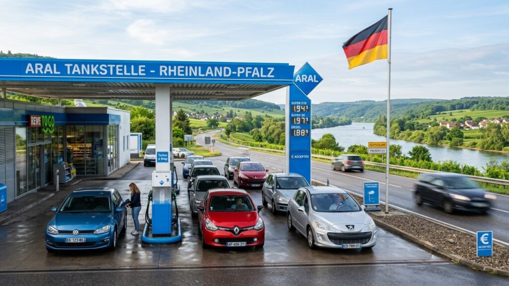 Baisse Taxes Carburant Allemagne : Français Font Plein Frontière