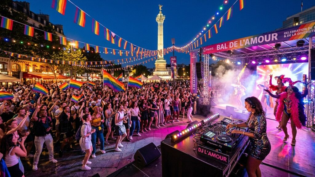 Bal de l’Amour à Paris : Célébration Vibrante de la Diversité Place de la Bastille