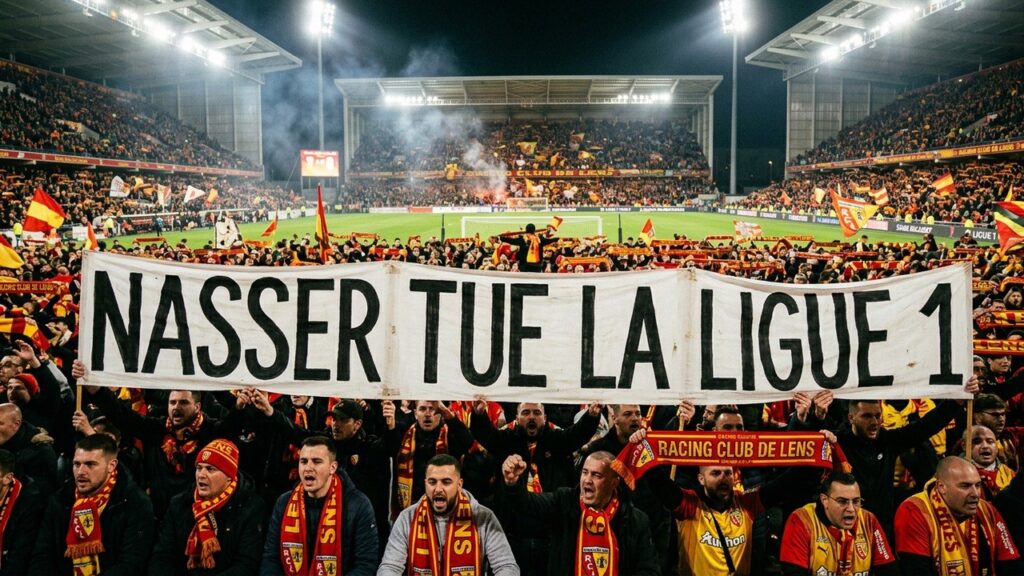 Banderole Virulente des Lensois Contre Nasser : Tension dans la Ligue 1