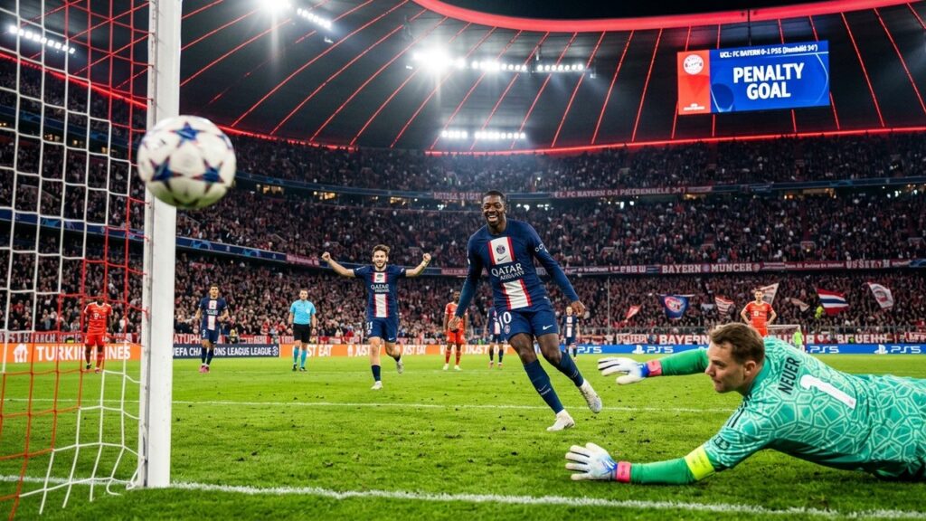 Bayern Munich PSG : Dembélé Frappe Fort Dès la 3e Minute en Demi-Finale