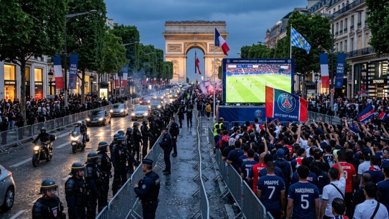 Bayern Munich PSG : Rassemblements Interdits sur les Champs-Élysées ce Soir