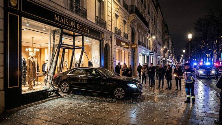 Braquage à la Voiture-Bélier d&rsquo;une Boutique de Luxe à Paris