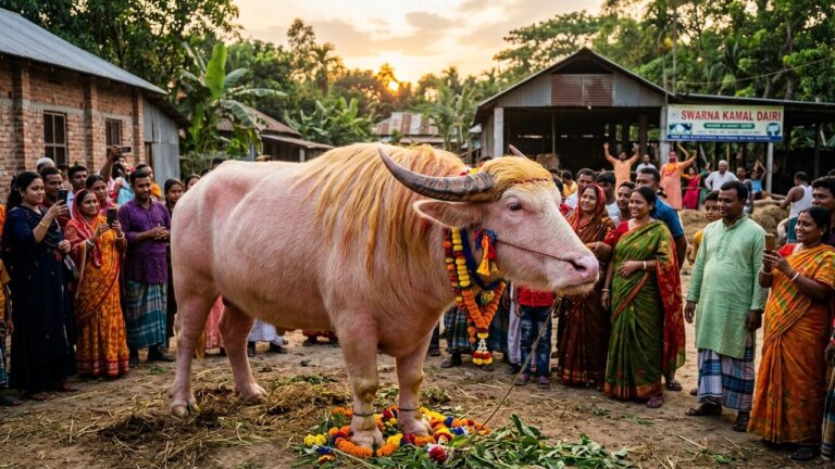 Buffle Donald Trump : La Star Albinos du Bangladesh Avant l&rsquo;Aïd