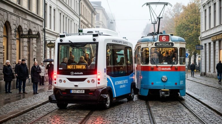 Bus Autonome En Collision Avec Tram À Göteborg Dès Son Lancement