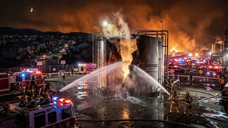 Californie : Menace d&rsquo;Explosion ChimWriting the French blog articleique Force l&rsquo;Évacuation de 50 000 Habitants