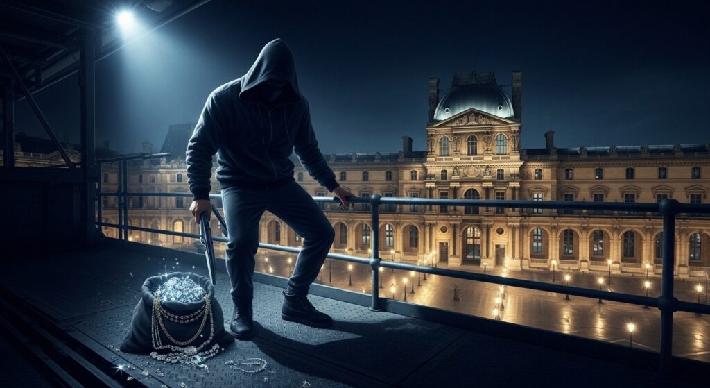 Casse Du Louvre : Doudou Cross Bitume Préfère Rester À L&rsquo;Ombre- Brainstorming title options under 70 chars like « Doudou Cross Bitume Évite Le Tribunal Après Le Casse Du Louvre »