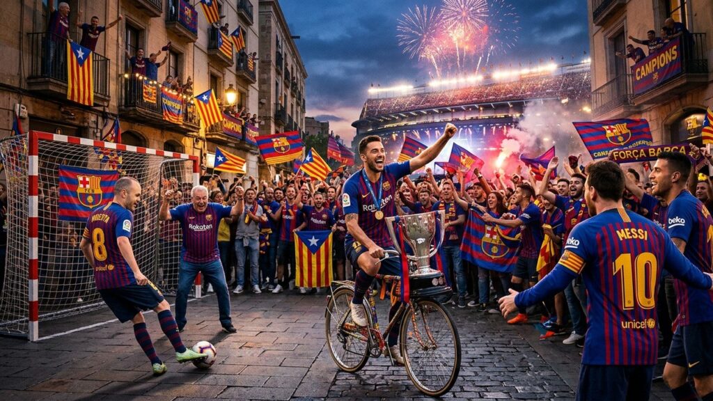Célébrations Originales du FC Barcelone Champion d&rsquo;Espagne