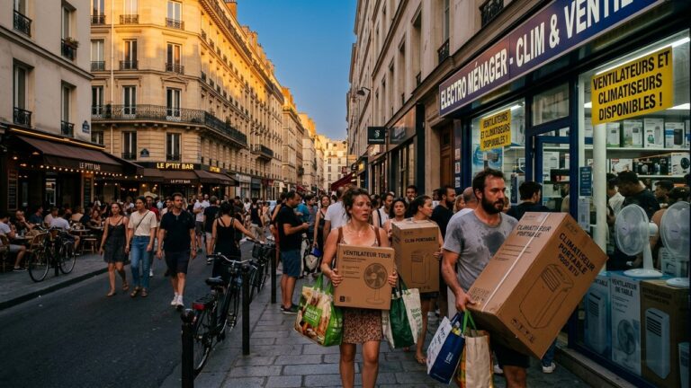 Chaleur à Paris : Ruée sur Ventilateurs et Climatisations