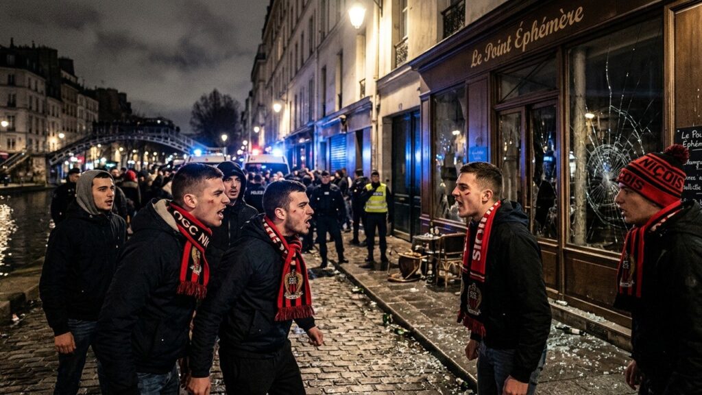 Chaos à Paris : Hooligans Niçois Déchainent la Violence Avant la Finale