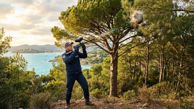 Chenilles Processionnaires : Paintball Écologique dans le Golfe de Saint-Tropez