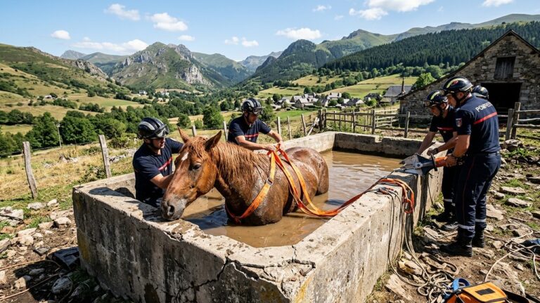 Cheval Piégé Dans Une Cuve : Un Sauvetage Dramatique Près De Perpignan