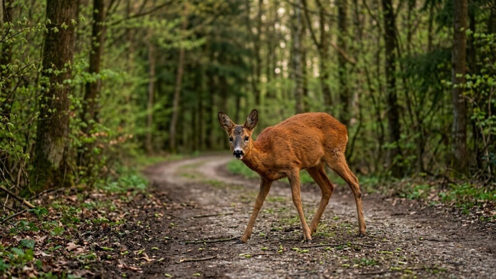 Chevreuils Ivres au Printemps : Vigilance sur les Routes Forestières