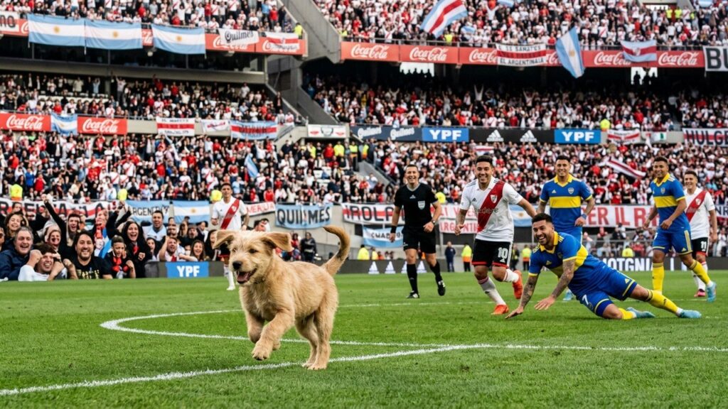 Chien Fugueur Interrompt Match de Football et Retrouve sa Maîtresse