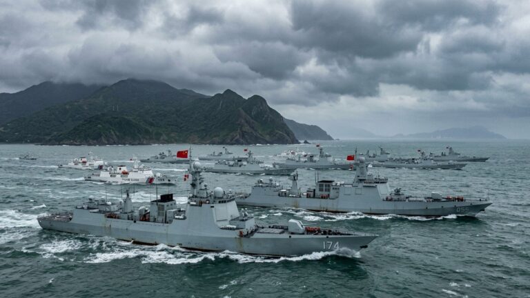 Chine Déploie Plus de 100 Navires : Tensions Explosives avec Taïwan