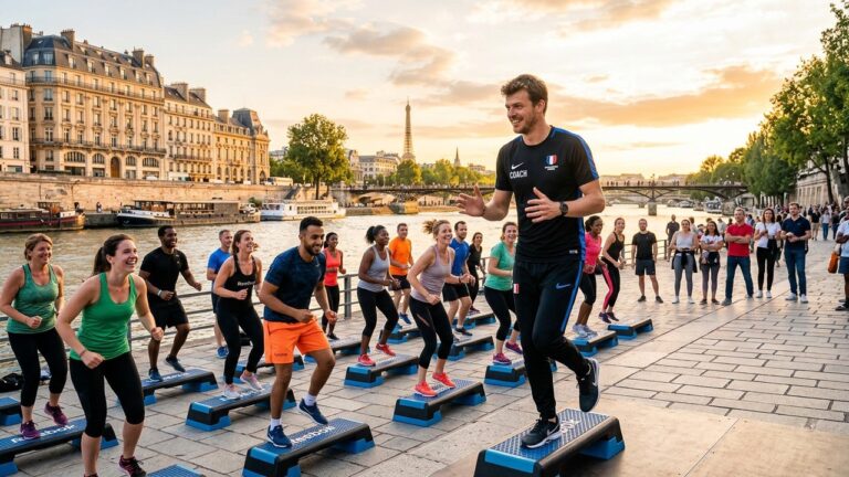 Christophe Lemaitre : Cours de Fitness Royal sur les Quais de Seine