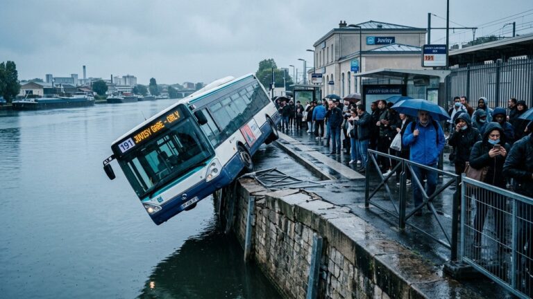 Chute d&rsquo;un Bus dans la Seine : Angoisse des Usagers à Juvisy