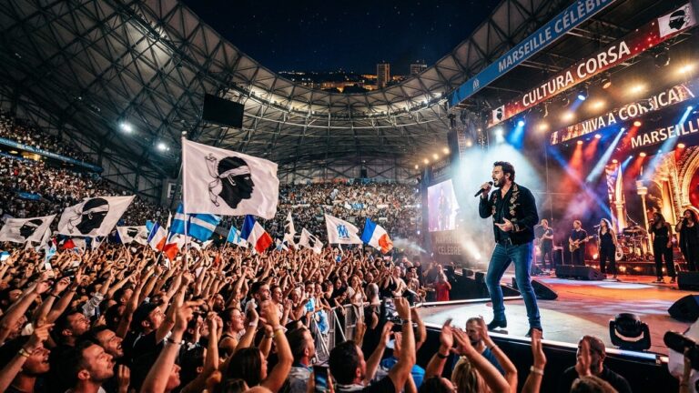 Corsu Mezu Mezu au Vélodrome : Patrick Fiori et Stars Célèbrent la Corse